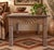 Handcrafted Southwestern side table by Ernest Thompson Furniture of New Mexico, featuring a striking hand-carved...