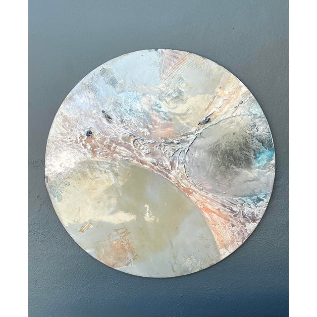 Vintage Monumental Mixed Media Disc Wall Sculpture For Sale In West Palm - Image 6 of 11