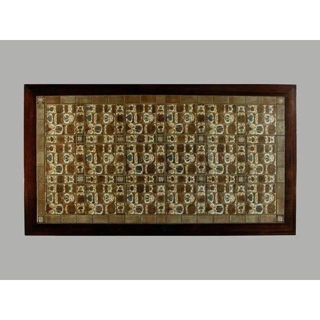 Rosewood Coffee table designed by Severin Hansen for Haslev Møbelsnedkeri with Niels Thorsson tiles made and branded by...