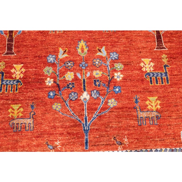 Textile Contemporary Gabbeh Rug 6'8'' X 9'9'' For Sale - Image 7 of 11