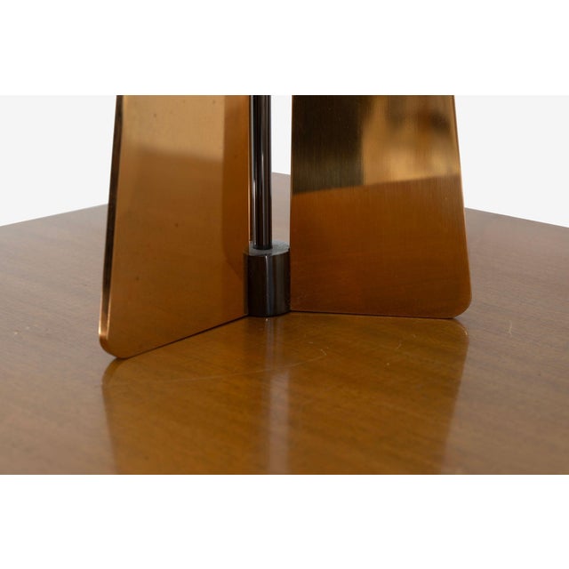 Pair of Custom Solid Brass Obelisk Table Lamps, Circa 2000 For Sale - Image 4 of 7