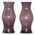 Amethyst Midcentury Period Hurricane Lamp Glass Shades, a Pair For Sale