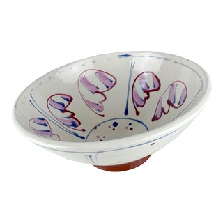 Vintage Susan Cove Studio Art Pottery Large Abstract Bowl Signed For Sale