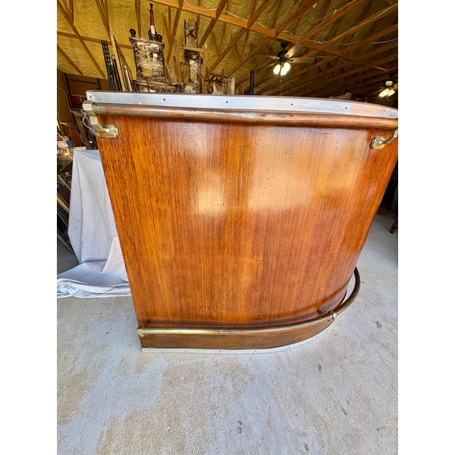 Early 20th Century French Walnut Art Deco Style Dry Bar For Sale - Image 9 of 16