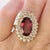 Contemporary Late 20th Century 18k Rubelite Tourmaline Ring, Size 5 For Sale - Image 3 of 4