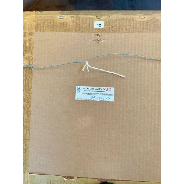 Vintage Hand Colored Etching by Austrian Artist Herta Czoernig - Framed For Sale - Image 10 of 12