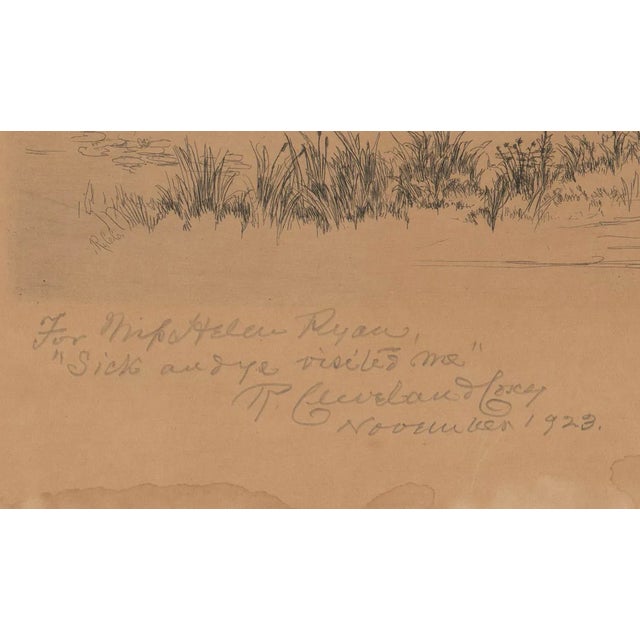 Landscape etching inscribed by R. Cleveland Coscey to Miss Helen Ryan low left and signed with his initials in the plate...