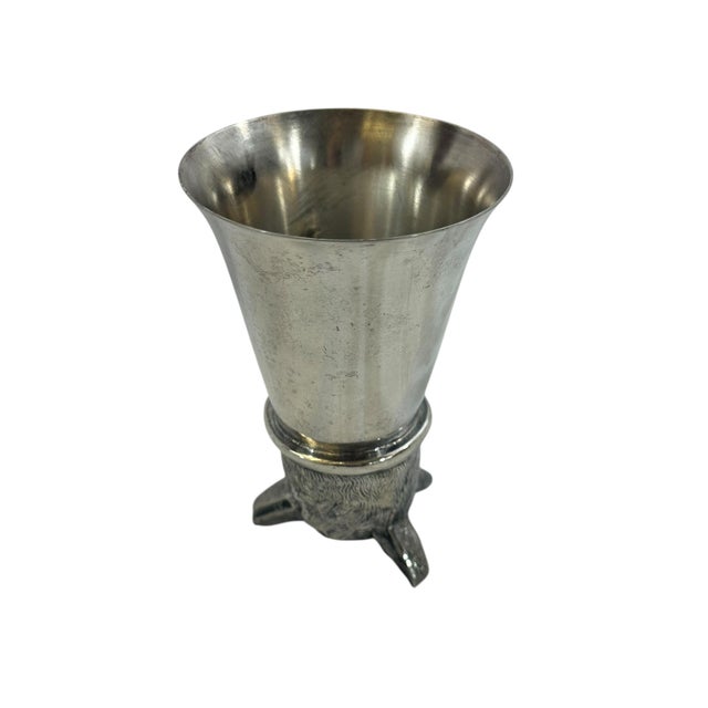 Vintage Silverplate Foxhead Stirrup Cup For Sale - Image 11 of 11