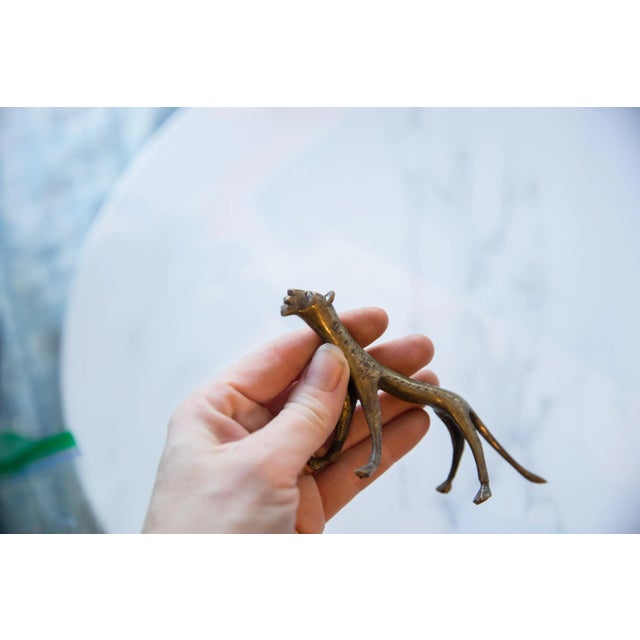 Vintage African Bronze Cheetah For Sale In New York - Image 6 of 7