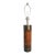 Vintage Mid-Century Modern Oak and Brass Cylinder Table Lamp For Sale