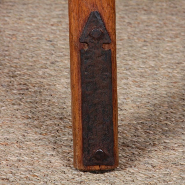 Oak Coffee Table in the style of Jean Touret, 1950 For Sale - Image 4 of 7