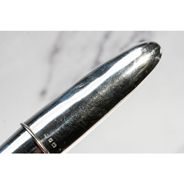 Amazing English Antique Victorian Sterling Silver Single Cigar Case Sleeve Armorial Tobacciana For Sale - Image 4 of 12