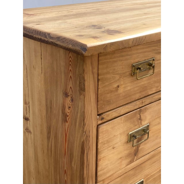 Pine Chest of Six Drawers of Equal Depth For Sale - Image 15 of 15