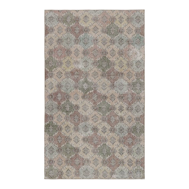 Vintage Zeki Müren Rug, With Geometric Patterns, From Rug & Kilim For Sale