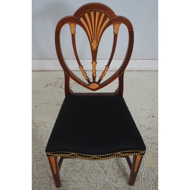 Age: Approx: 20 Years Old Details: Colonial Williamsburg Norfolk Chair Black Upholstered Seats High Quality Construction...