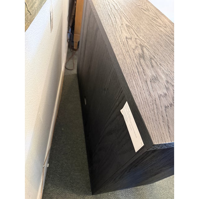 Wood Restoration Hardware Breton Double-Door Sideboard, Black Oak With Bronze For Sale - Image 7 of 12