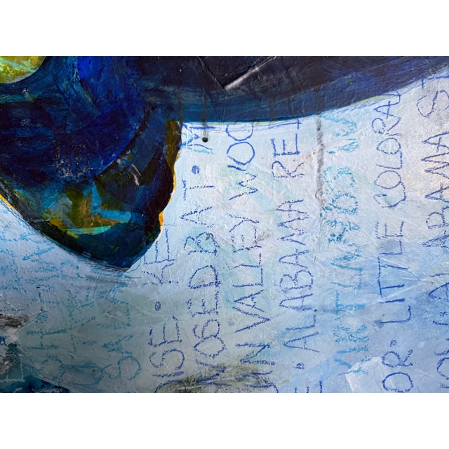Royal Blue “Endangered” a Whale Painting by LWren Walraven For Sale - Image 8 of 12