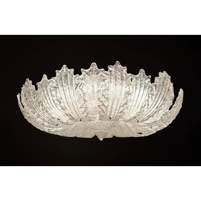 1960s 1960s Clear Graniglia Murano Flush Mount For Sale - Image 5 of 10