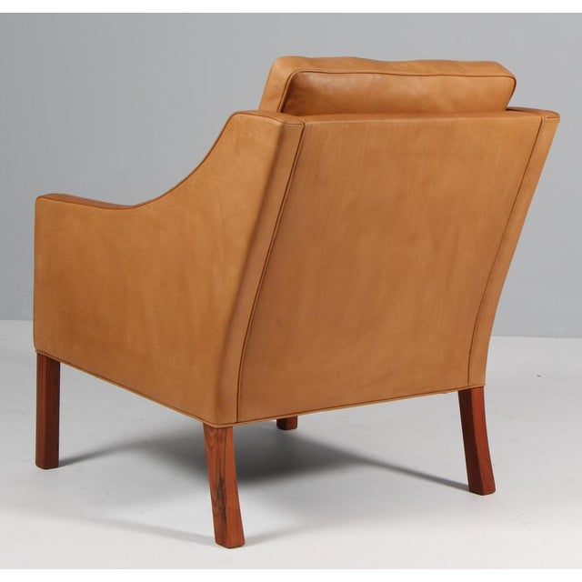 Wood Model 2207 Lounge Chair in Teak and Leather attributed to Børge Mogensen for Fredericia, 1960s For Sale - Image 7 of 8