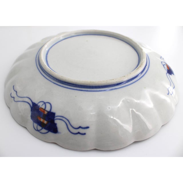 Antique Japanese Imari Scalloped Plate W/ Phoenix, 19th Century For Sale In Dallas - Image 6 of 7