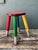 Yellow Vintage Multicolor Pencil Stool For Sale - Image 8 of 11
