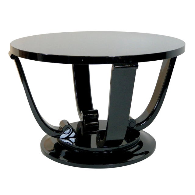 Art Deco French Black Side Table, 1930s For Sale - Image 3 of 6