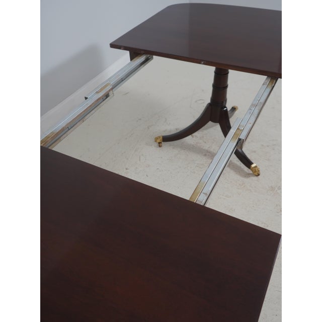 Stickley Mahogany Double Pedestal Dining Table For Sale - Image 10 of 18