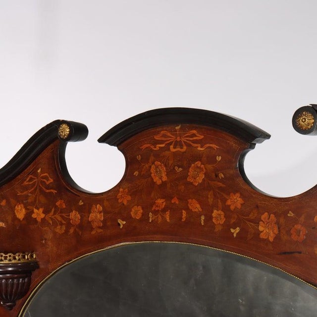 Brown Antique French Ebonized Rosewood, Marquetry & Ormolu Curio Top Cabinet C1890 For Sale - Image 8 of 18