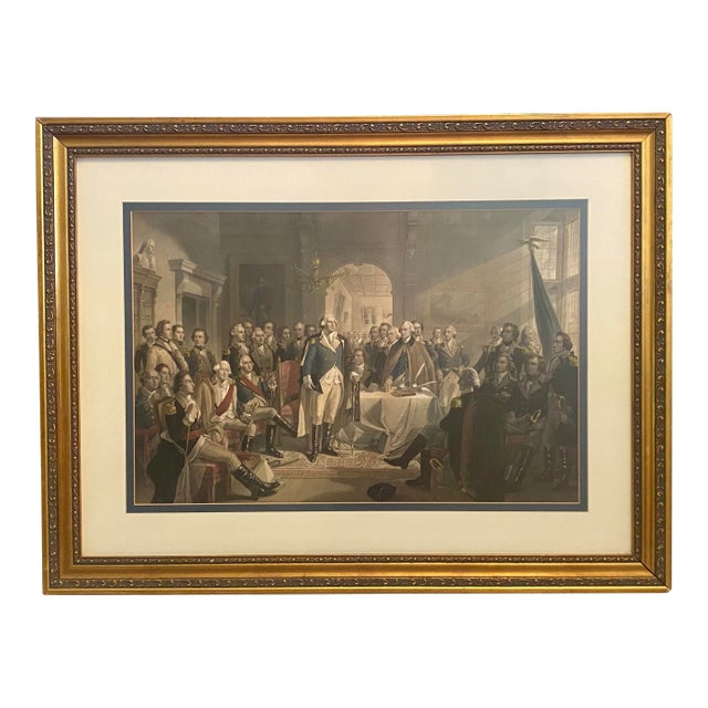 “Washington and His Generals” Framed and Matted Print For Sale