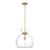 Kate Spade by Visual Comfort Studio Londyn Round Pendant, Burnished Brass & Clear Glass For Sale