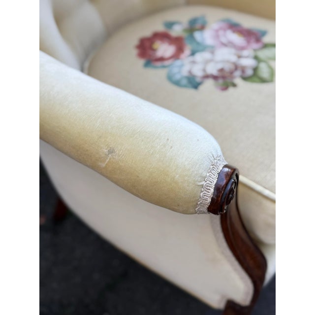 Vintage Louis XVI Upholstered Regency Wingback Chairs - A Pair For Sale - Image 12 of 12