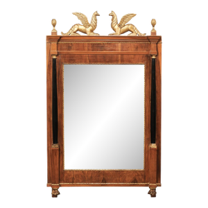 Early 19th Century French Heavily Antiqued Mirror W/Griffins