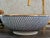 2020s Ceramic 14k Gold Rim Handmade Top Bathroom Sink, Blue For Sale - Image 5 of 5