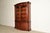 English Baker Furniture Georgian Flame Mahogany Lighted Breakfront Bookcase Cabinet For Sale - Image 3 of 14