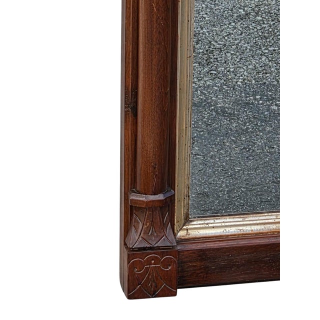 19th Century American Victorian Walnut Mirror. For Sale - Image 13 of 17