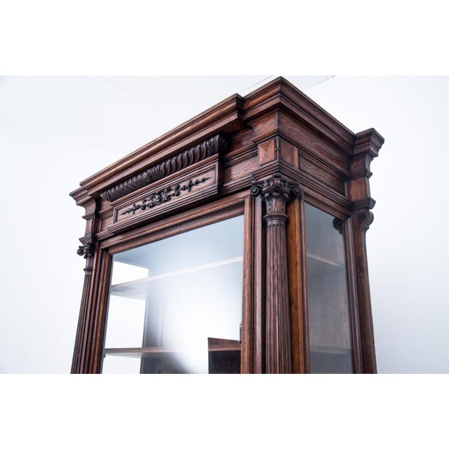 Antique French Oak Display Cabinet, 1870 For Sale - Image 4 of 11