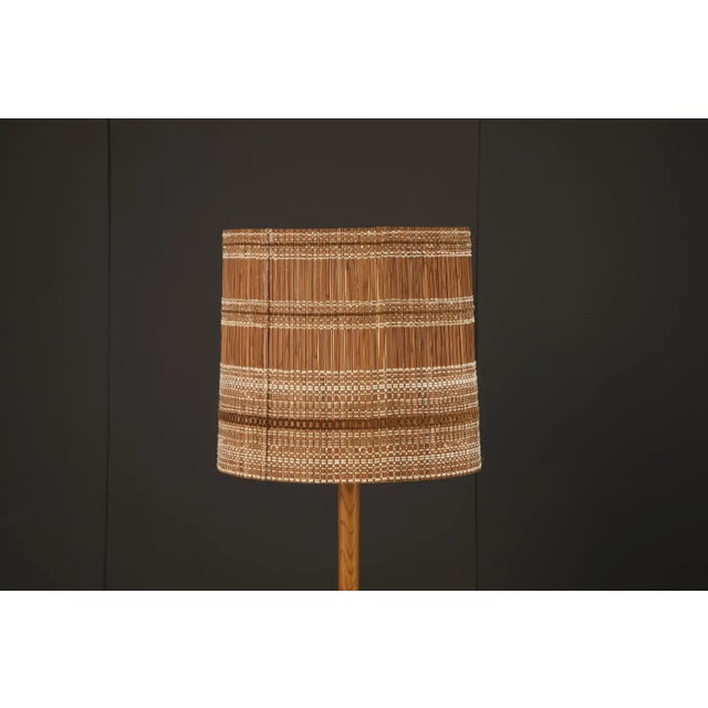 A rare and striking lampshade designed by German-born, California-based textile artist Maria Kipp, celebrated for her...