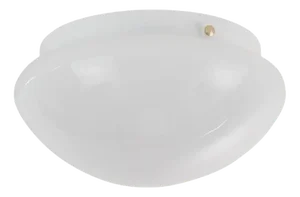 Milk White Glass Murano Ceiling Lamp, Italy, 1980s