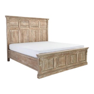 Rustic Wood Paneled Cal King Bed