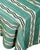 Art Deco Misette Monaco Stripe Linen Embroidered Tablecloth - Long, Green 145" x 80" For Sale - Image 3 of 3