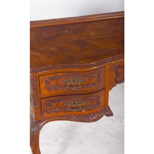 Vintage Dressing Table in Carved Wood, 1920s For Sale - Image 11 of 12