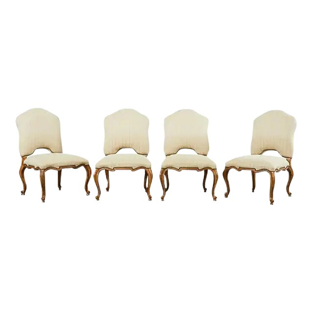 Set of Four Baroque Style Dining Chairs by Kreiss Collection For Sale