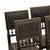 Furniture - Six chairs. Portuguese style, from the early 20th century, made of dark wood, with leather backs and seats...