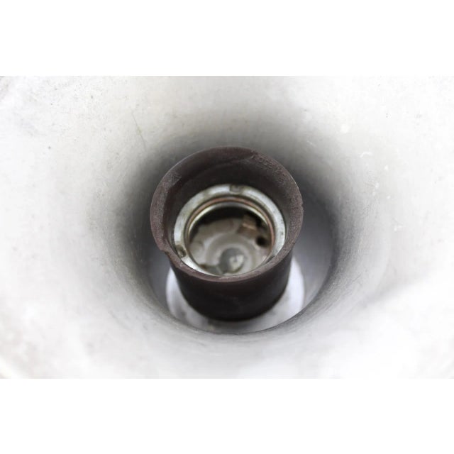 Art Deco Aluminum & Opaline Glass Table Lamp, 1930s For Sale - Image 9 of 13