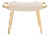 Tapered Leg Bench in Beige & Natural For Sale