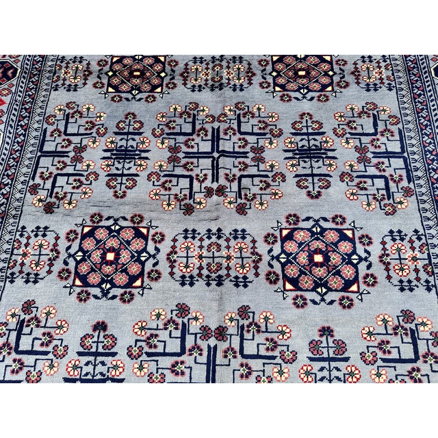 Fine Turkmen Khal Mohammadi Rug, Rare Grey Field - 6'5" X 5'0" For Sale - Image 9 of 13