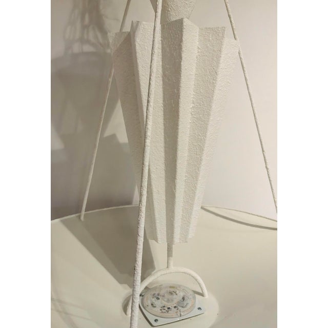 Currey & Company Currey & Company Modern White Fluted Empyrean Chandelier For Sale - Image 4 of 4