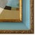 2020s Contemporary Abstract Oil Painting in Vintage Blue Painted Frame For Sale - Image 5 of 6