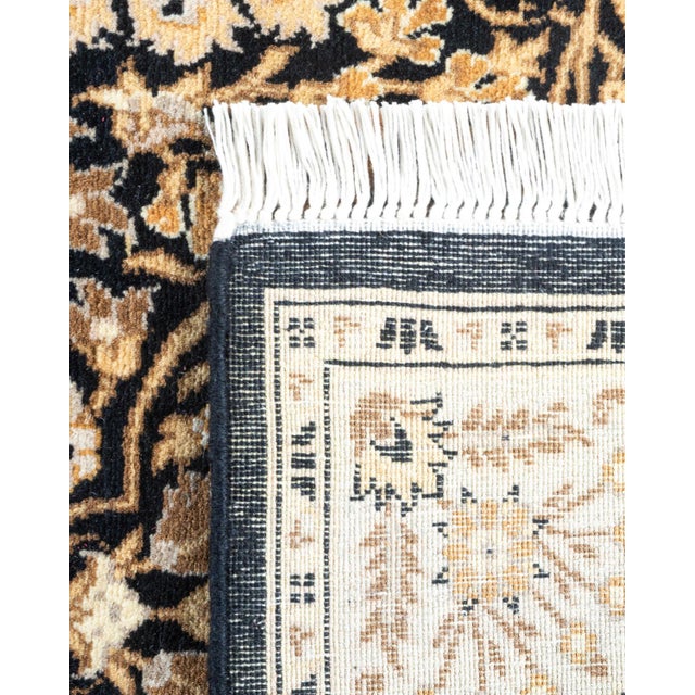 2000 - 2009 Mogul, One-of-a-Kind Hand-Knotted Runner Rug - Black, 2' 7" x 12' 9" For Sale - Image 5 of 8