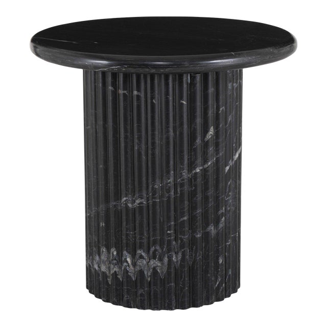 Four Hands Oranda End Table - Black Marble For Sale